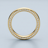 Wedding band with side diamonds wedding band 6 mm +