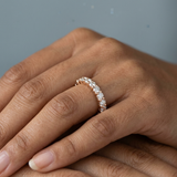 Classic shared prong eternity band