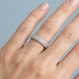 Three rows wedding band