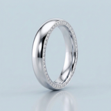 Wedding band with side diamonds wedding band 6 mm +