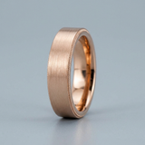 Satin finished Flat band with side diamonds 6 mm +