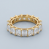 Emerald Cut Eternity Band Perfectly Matched 4.9 CTW