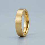 Satin finished Flat band with side diamonds 6 mm +