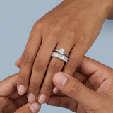 Classic seven stone radiant cut wedding band