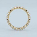 Classic one row round diamond stacking band