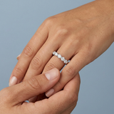 Five stone diamond wedding band
