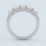 Classic five round diamond wedding ring