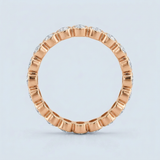 Round diamond bezel set wedding band