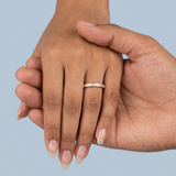 Bezel set stackable wedding ring