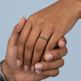 Micro slim yet stylish black diamond band