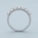 Classic seven stone radiant cut wedding band