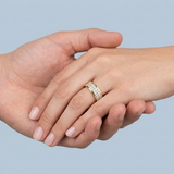 Dual-Row Round Brilliant Lab-Grown Diamond Band