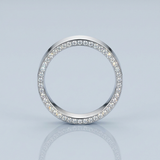 High polished flat band with side diamonds 6 mm +