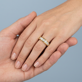 Classic seven stone round diamond wedding band