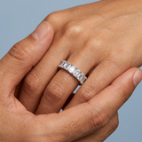 Emerald Cut Eternity Band Perfectly Matched 4.9 CTW
