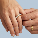 Classic five round diamond wedding ring