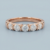 Five stone diamond wedding band