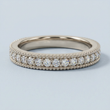 Thin and beautiful milgrain round diamond band