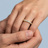 Classic shared prong eternity band