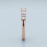 Five diamond shared prong setting