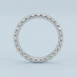 Classic one row round diamond stacking band