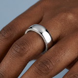 Wedding band with side diamonds wedding band 6 mm +