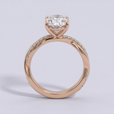 Marquise Cut Lab-Grown Diamond Twist Engagement Ring