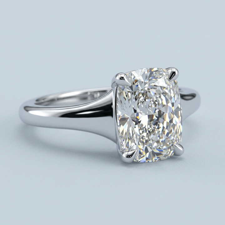 Front view of the white gold engagement ring