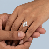 Marquise Cut Lab-Grown Diamond Twist Engagement Ring