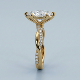 Marquise Cut Lab-Grown Diamond Twist Engagement Ring