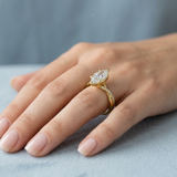 Marquise Cut Lab-Grown Diamond Twist Engagement Ring
