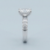 Radiant Engagement Ring with Radiant Lab-Grown Diamond Accents