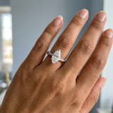 Marquise Cut Lab-Grown Diamond Twist Engagement Ring