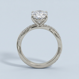 Marquise Cut Lab-Grown Diamond Twist Engagement Ring