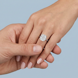 Cushion cut diamond ring