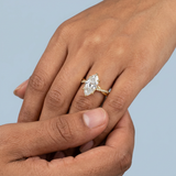 Marquise Cut Lab-Grown Diamond Twist Engagement Ring