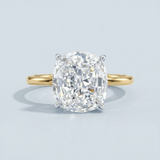 Cushion cut diamond ring