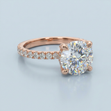 Nuvo Round Side-Diamond Ring — 2.00 ct Centre Minimum