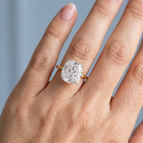 Cushion cut diamond ring