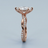Marquise Cut Lab-Grown Diamond Twist Engagement Ring