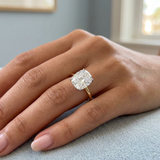 Cushion cut diamond ring