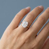 Cushion cut diamond ring