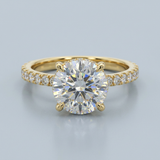 Nuvo Round Side-Diamond Ring — 2.00 ct Centre Minimum