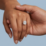 Cushion cut diamond ring
