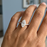 Marquise Cut Lab-Grown Diamond Twist Engagement Ring