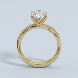 Marquise Cut Lab-Grown Diamond Twist Engagement Ring