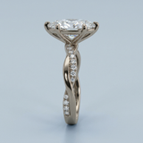Marquise Cut Lab-Grown Diamond Twist Engagement Ring