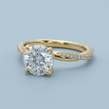 Lab-Grown Diamond Ring with Twisted Shank