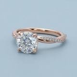 Lab-Grown Diamond Ring with Twisted Shank
