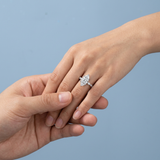 Lab-Grown Diamond Marquise Engagement Ring with Accents